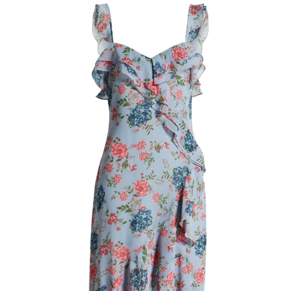 NWT Ruffle Midi Dress - Picture 6 of 7